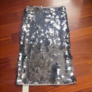 Abercrombie silver sequin skirt
